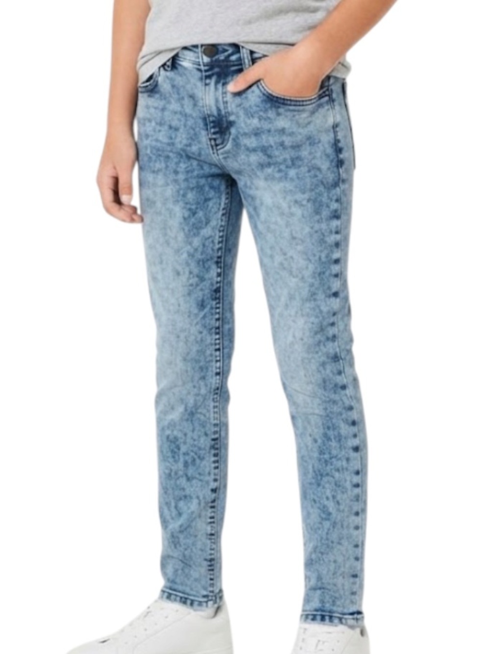 TRUE INDIGO Stonewash Skinny Jeans Adjustable Waist 12Y Y2K